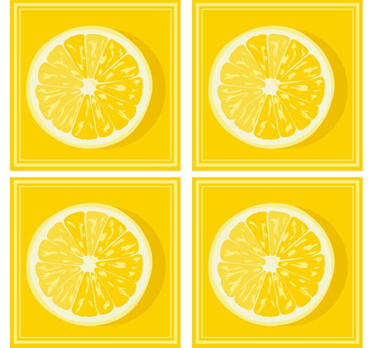 Sárga citrom szelet citrus alátét - TenStickers
