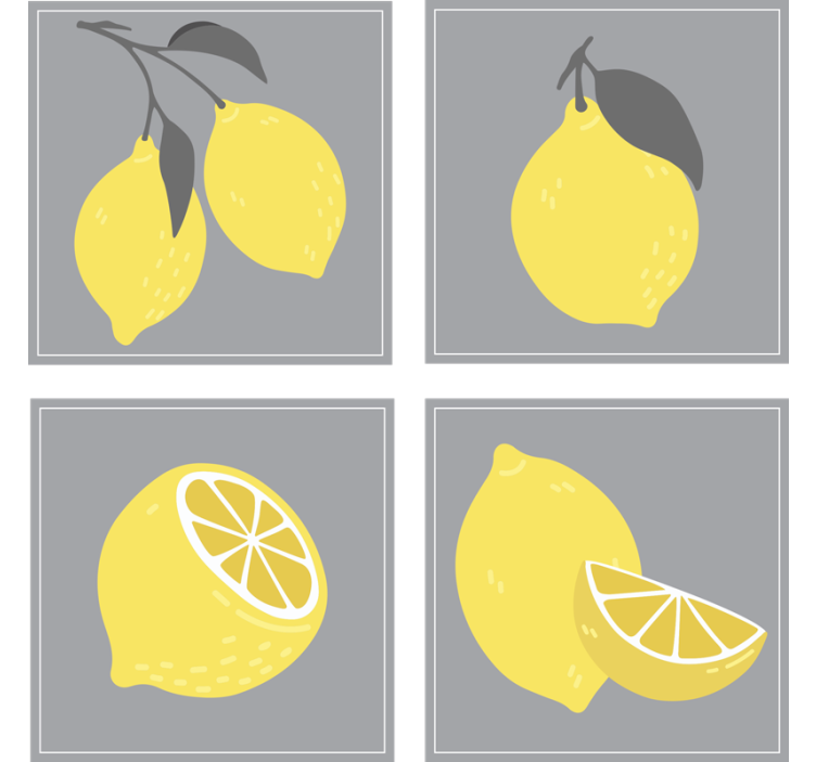 Trópusi citrom citrus alátét - TenStickers