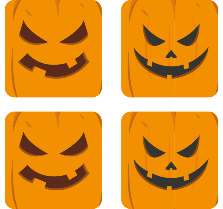 Különböző sütőtök alátétek halloween - TenStickers