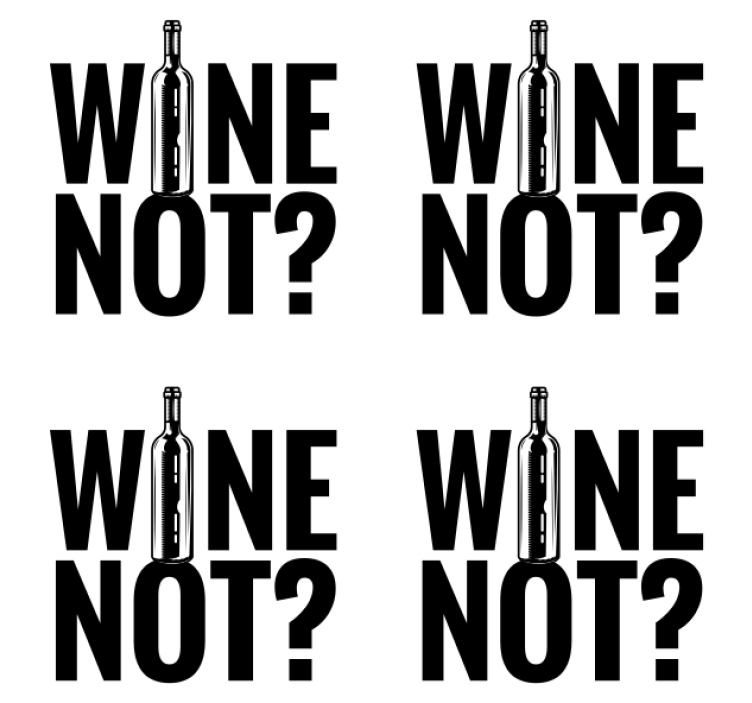 Bor nem palackos szöveges alátétek - TenStickers