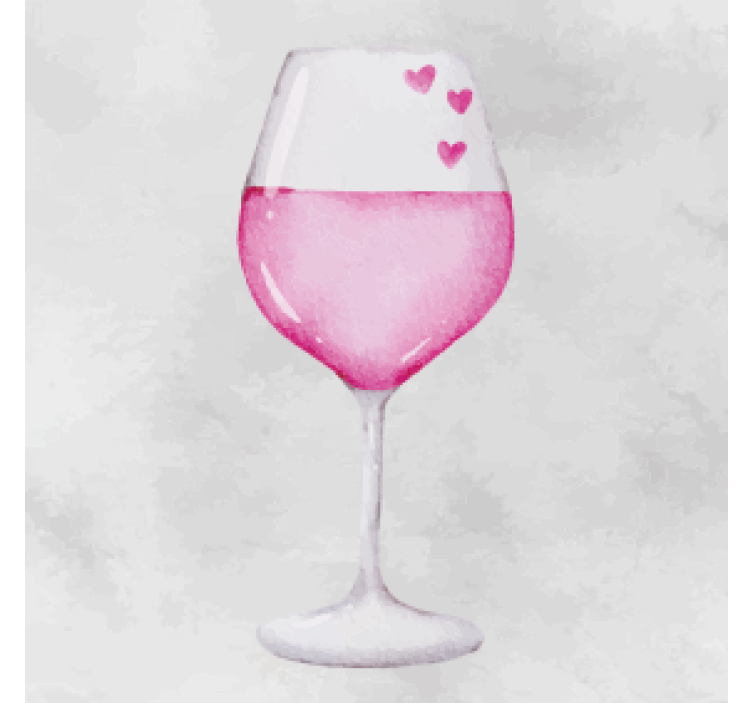 Pohár bor modern alátét - TenStickers