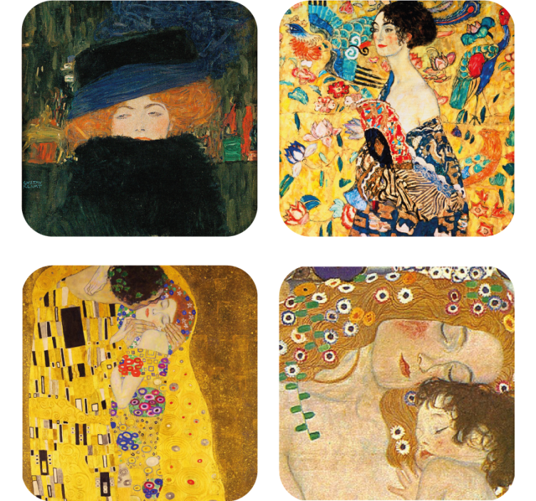 Gustav klimt művei több poháralátét - TenStickers