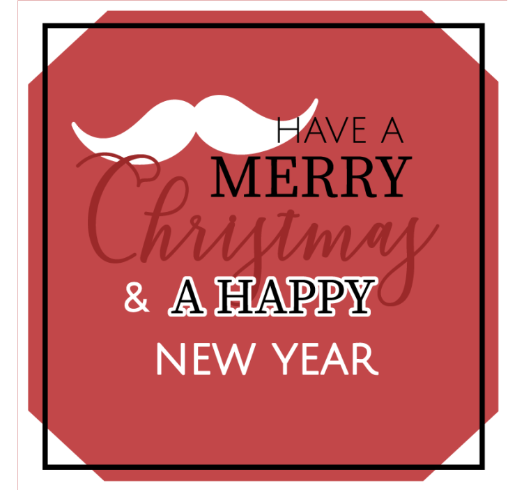 Boldog Ünnepi Üdvözletek poháralátétek karácsony - TenStickers