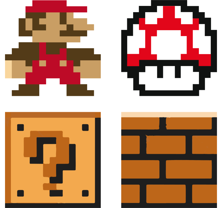 Szuper mario témák geek alátétek - TenStickers