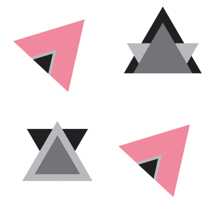 Geometrikus formaréteg poháralátétek - TenStickers