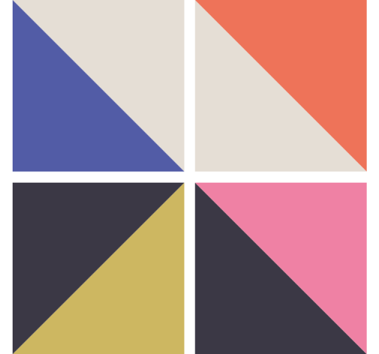 Geometriai többszínű szögek poháralátétek - TenStickers