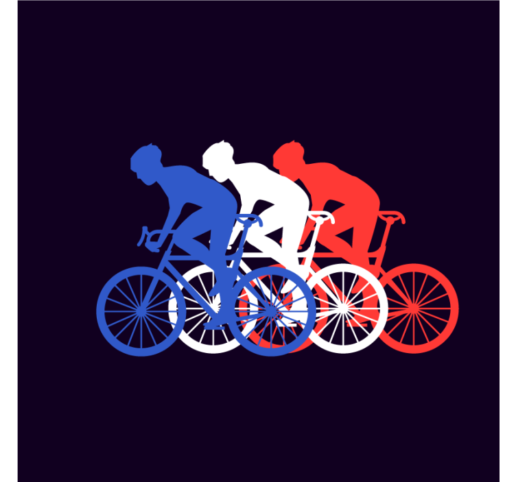Modern poháralátétek kerékpárosok mozgásban - TenStickers