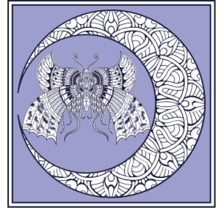 Pillangó mandala hold pillangó alátét - TenStickers