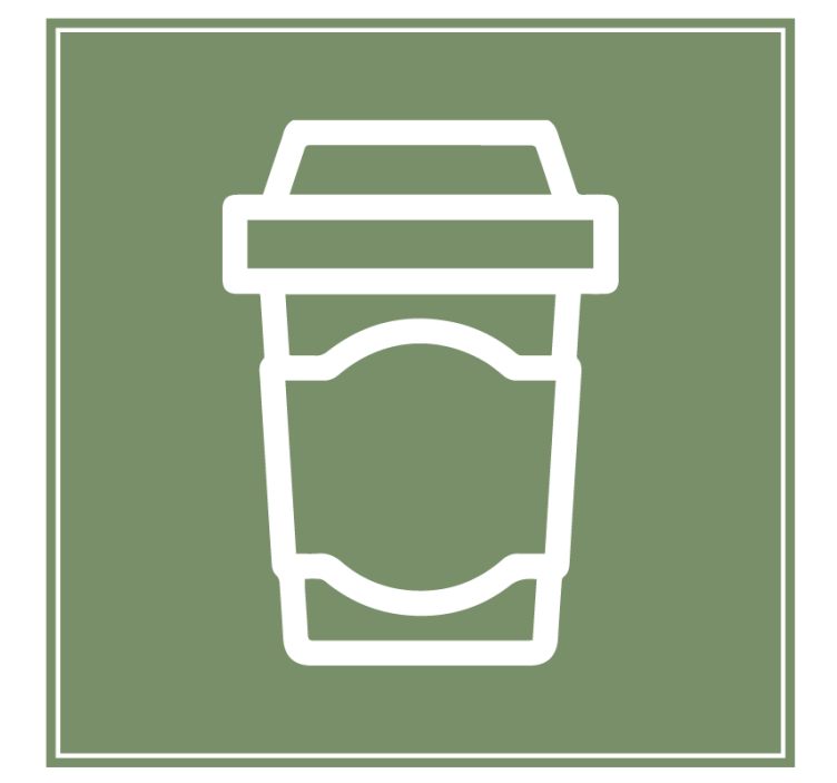 Fantasztikus kávéscsésze piktogram modern poháralátét - TenStickers