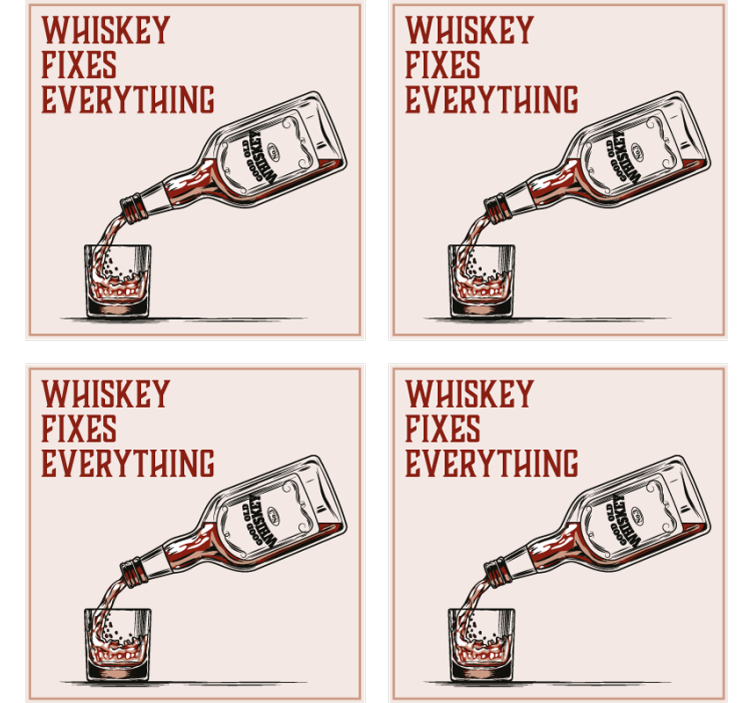 A whisky mindent javít, vintage alátét - TenStickers