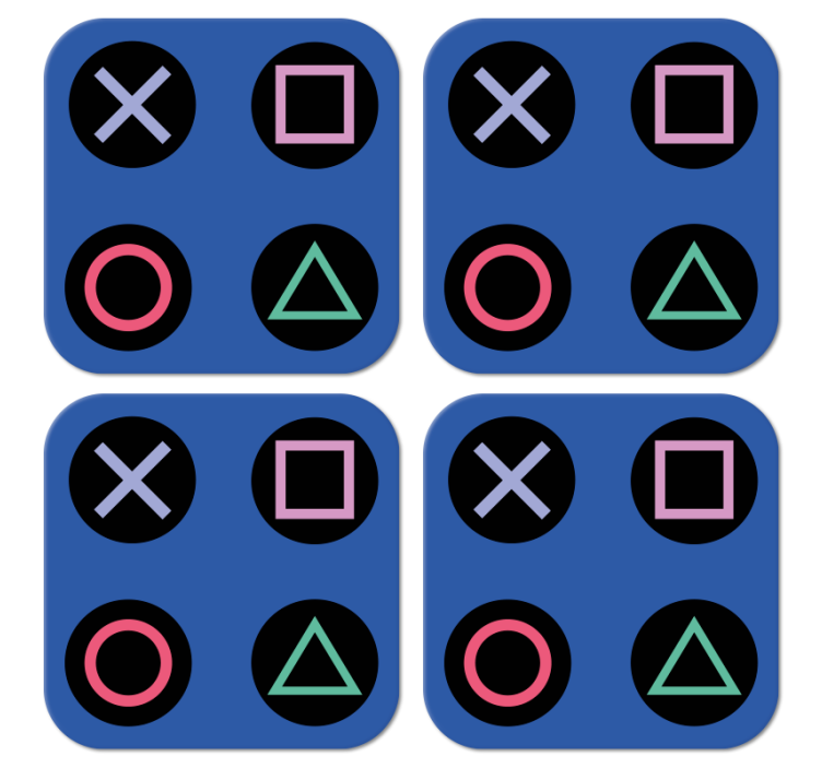 Vicces színes playstation minta geek alátét - TenStickers