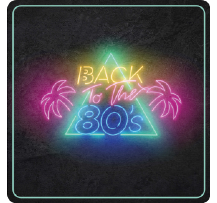 Neon 80-as évek retro poháralátétek szüret - TenStickers