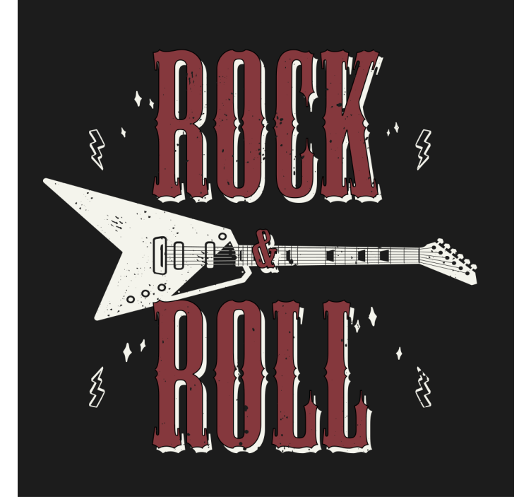 Rock n 'roll gitár design vintage poháralátét - TenStickers