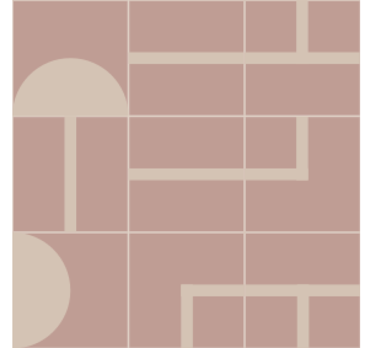 Rózsaszín geometriai minta pontokkal csempe alátét - TenStickers