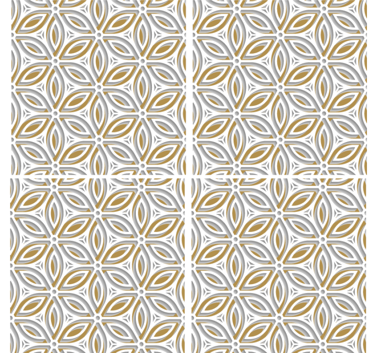 Finom fehér virágok 3d csempe alátétekben - TenStickers