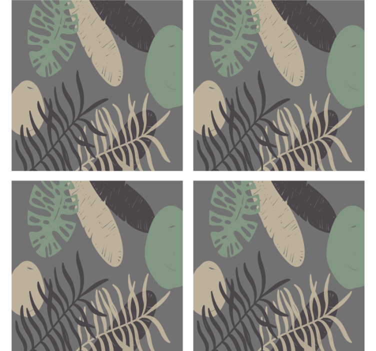 Levélmintás textúrájú poháralátétek - TenStickers