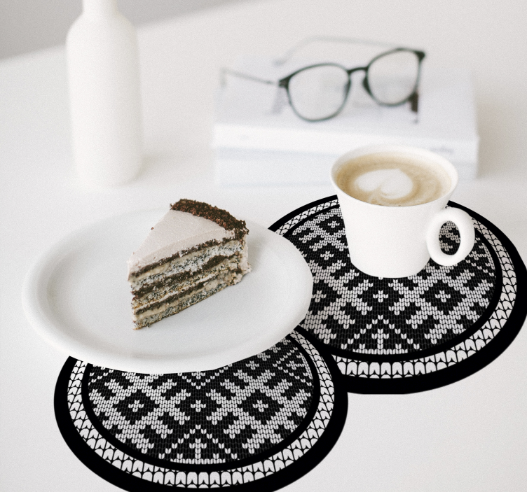 Viking láncolt négyzetek minta modern alátét - TenStickers