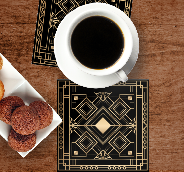 "art deco" boltívek modern poháralátét - TenStickers