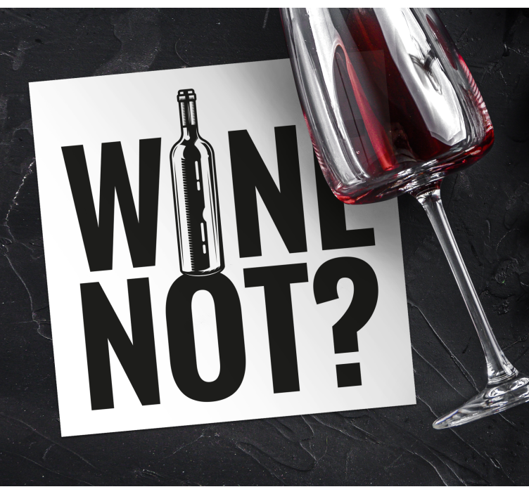 Bor nem palackos szöveges alátétek - TenStickers