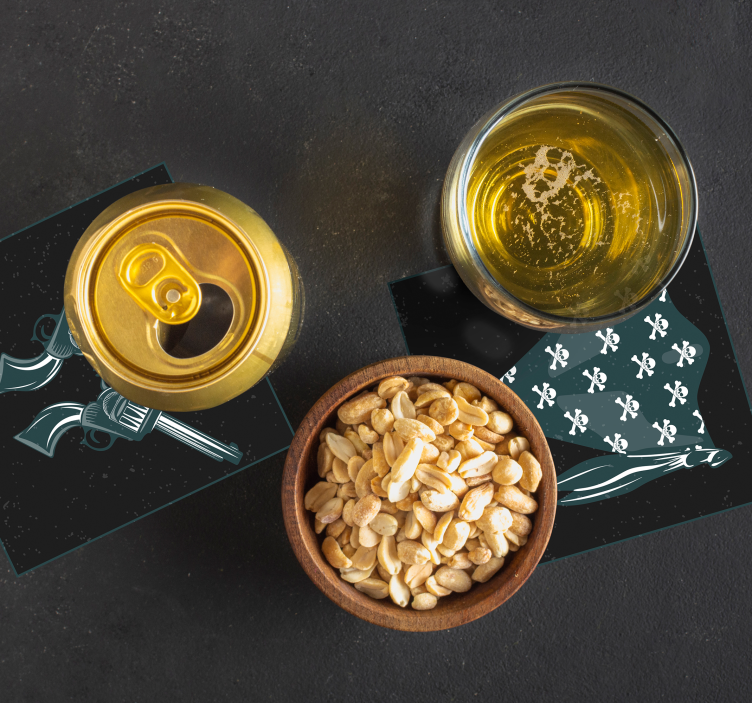 Cowboy kalap, nyáj és revolver alátét - TenStickers