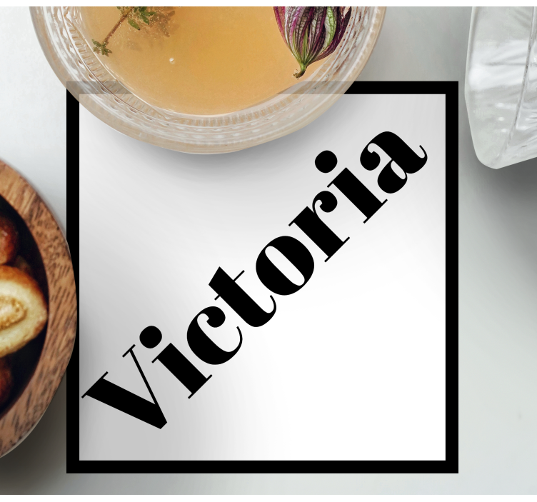 Testreszabott név alátét személyre szabott poháralátétek - TenStickers