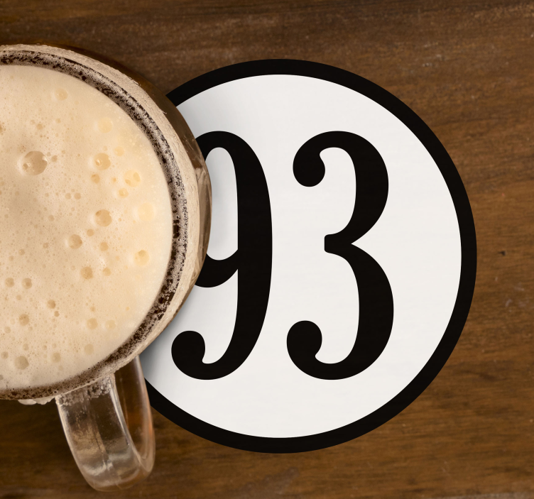 Egyedi számú, személyre szabott poháralátétek - TenStickers