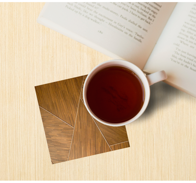 Elegáns fa négyzet textúra alátét - TenStickers