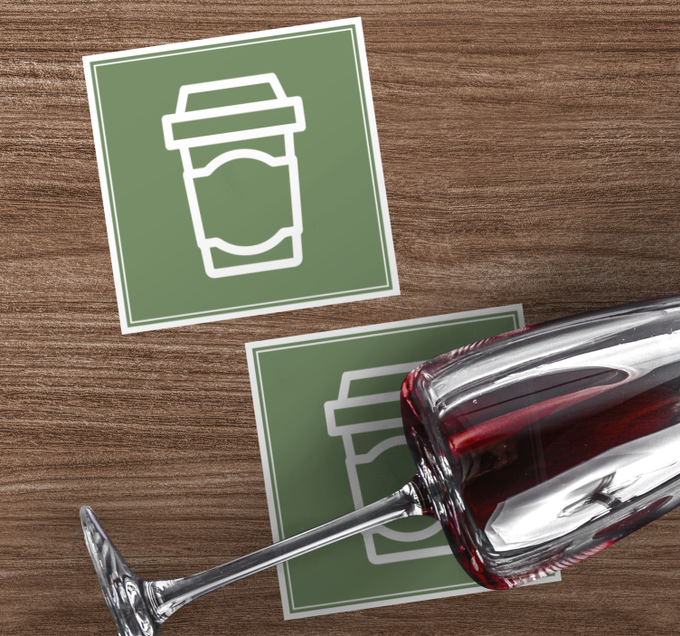 Fantasztikus kávéscsésze piktogram modern poháralátét - TenStickers