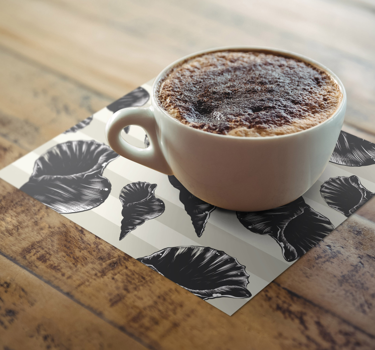 Fekete vintage kagyló alátét - TenStickers