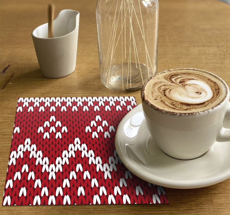 Karácsonyi tipikus minta ital alátét - TenStickers