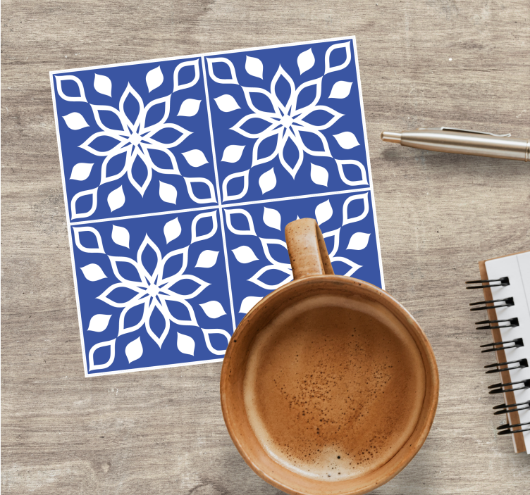 Kék déli csempe mintás csempe alátét - TenStickers