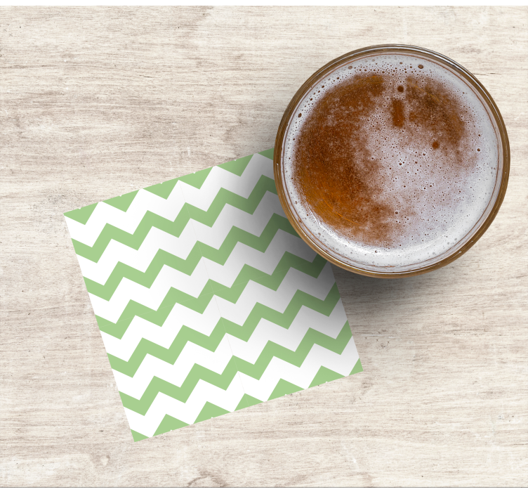 Mészzöld cikk-cakk modern alátét - TenStickers