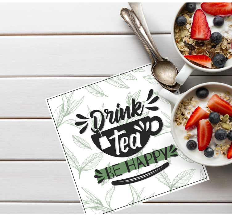 Mondat ital tea legyen boldog szöveg alátétek - TenStickers