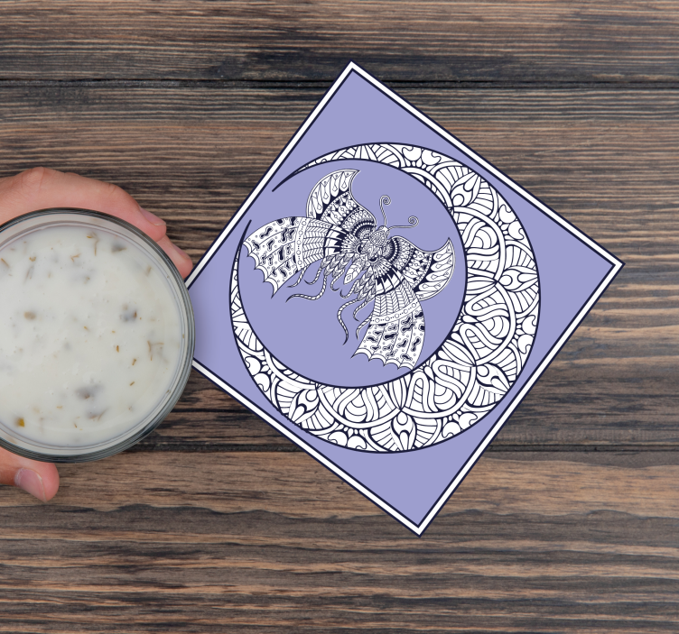 Pillangó mandala hold pillangó alátét - TenStickers