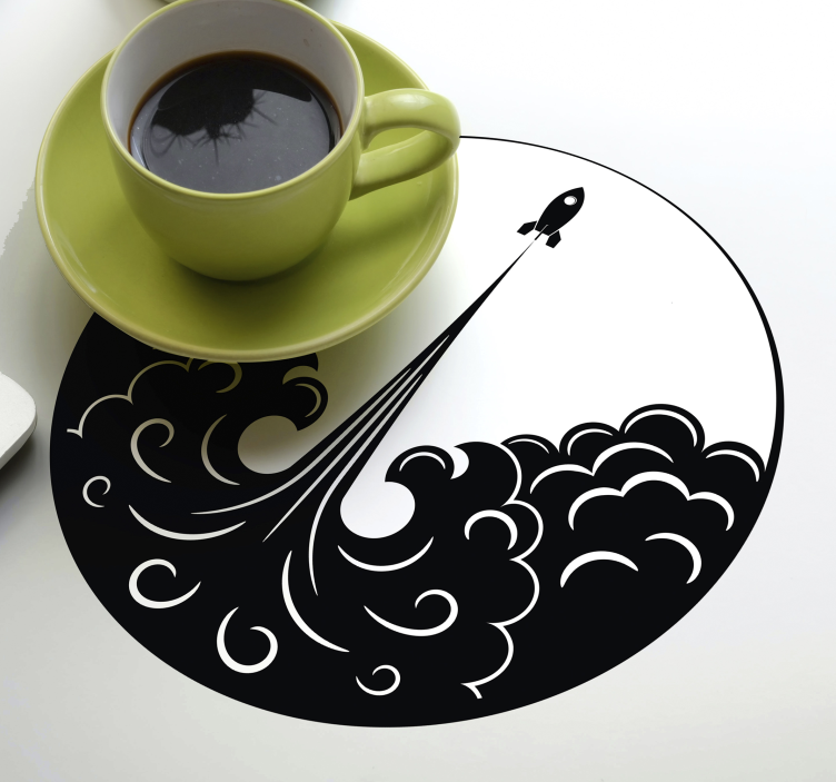 Retro rakéta ital alátét - TenStickers