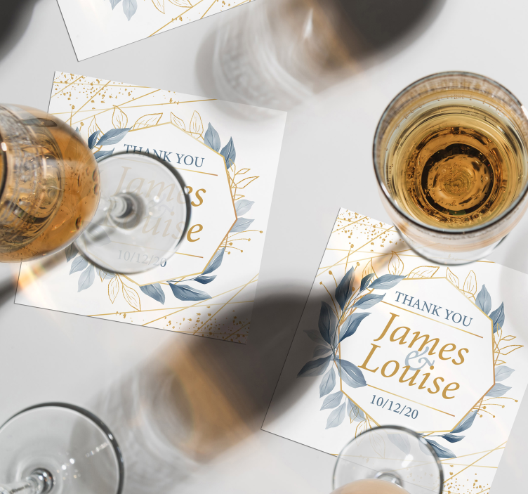 Egyedi esküvői vendég alátét - TenStickers