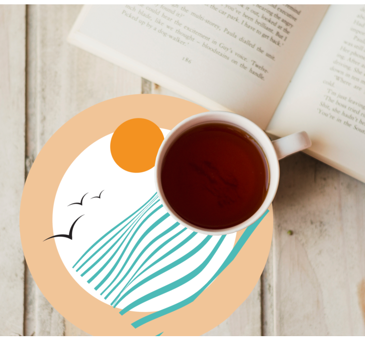 Tengeri absztrakt művészet modern alátét - TenStickers