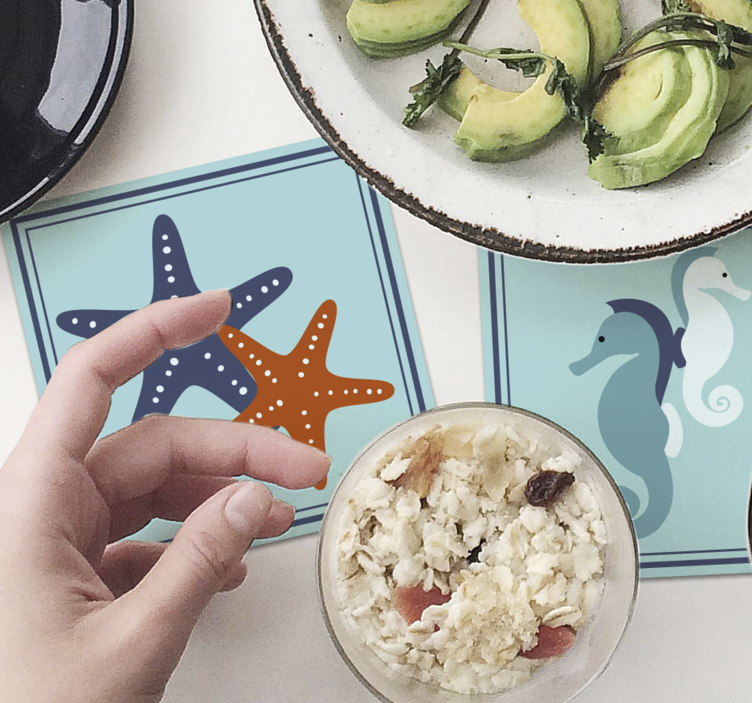 Tengeri stílusú tengeri élet alátétek - TenStickers