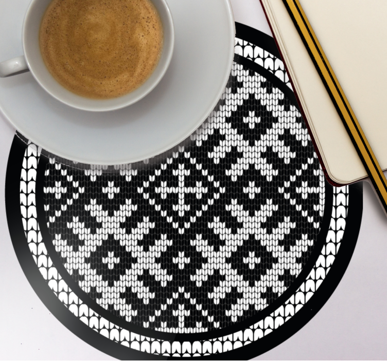 Viking láncolt négyzetek minta modern alátét - TenStickers