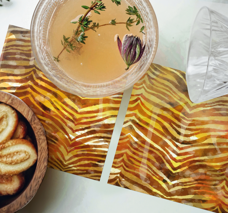 Zebra mintás felület poháralátétek - TenStickers