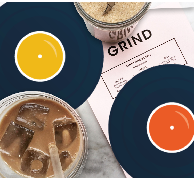 Zene vinyl vintage alátét - TenStickers