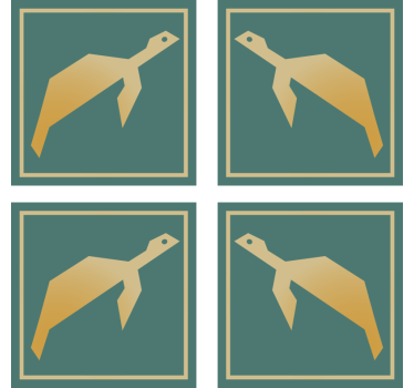 Geometriai teknős állat alátét készlet - TenStickers