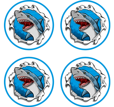 Nagy cápa arc 3d alátét - TenStickers