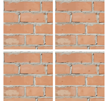 Texturált tégla minta poháralátétek - TenStickers