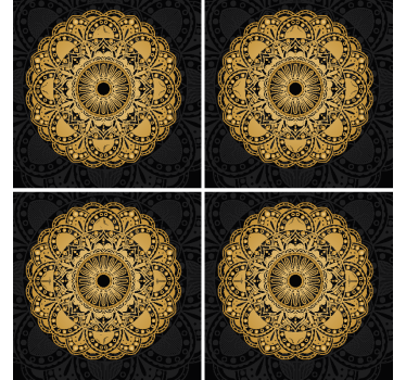 Arany mandala ital alátét - TenStickers