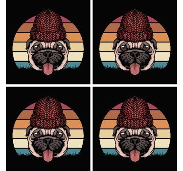 Vintage kutya ital alátét - TenStickers