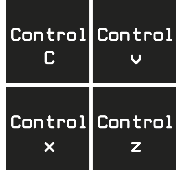 Vezérlés c + vezérlés v geeky alátétek - TenStickers