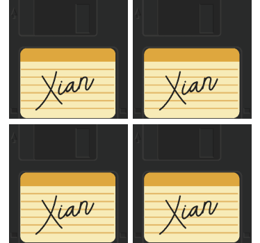 Floppy lemez nevű geeky alátétekkel - TenStickers