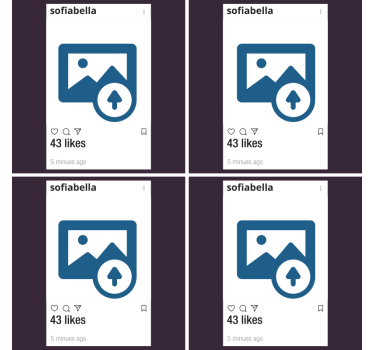 Instagram fotó és szöveges személyre szabott poháralátétekkel - TenStickers
