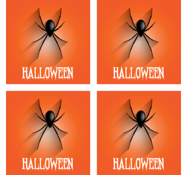Kísérteties pók mintás poháralátétek halloween - TenStickers